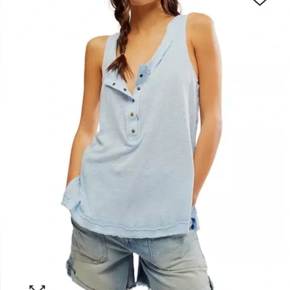 Free People Love Language Scoop Neck Tank Top - Picture 1 of 5